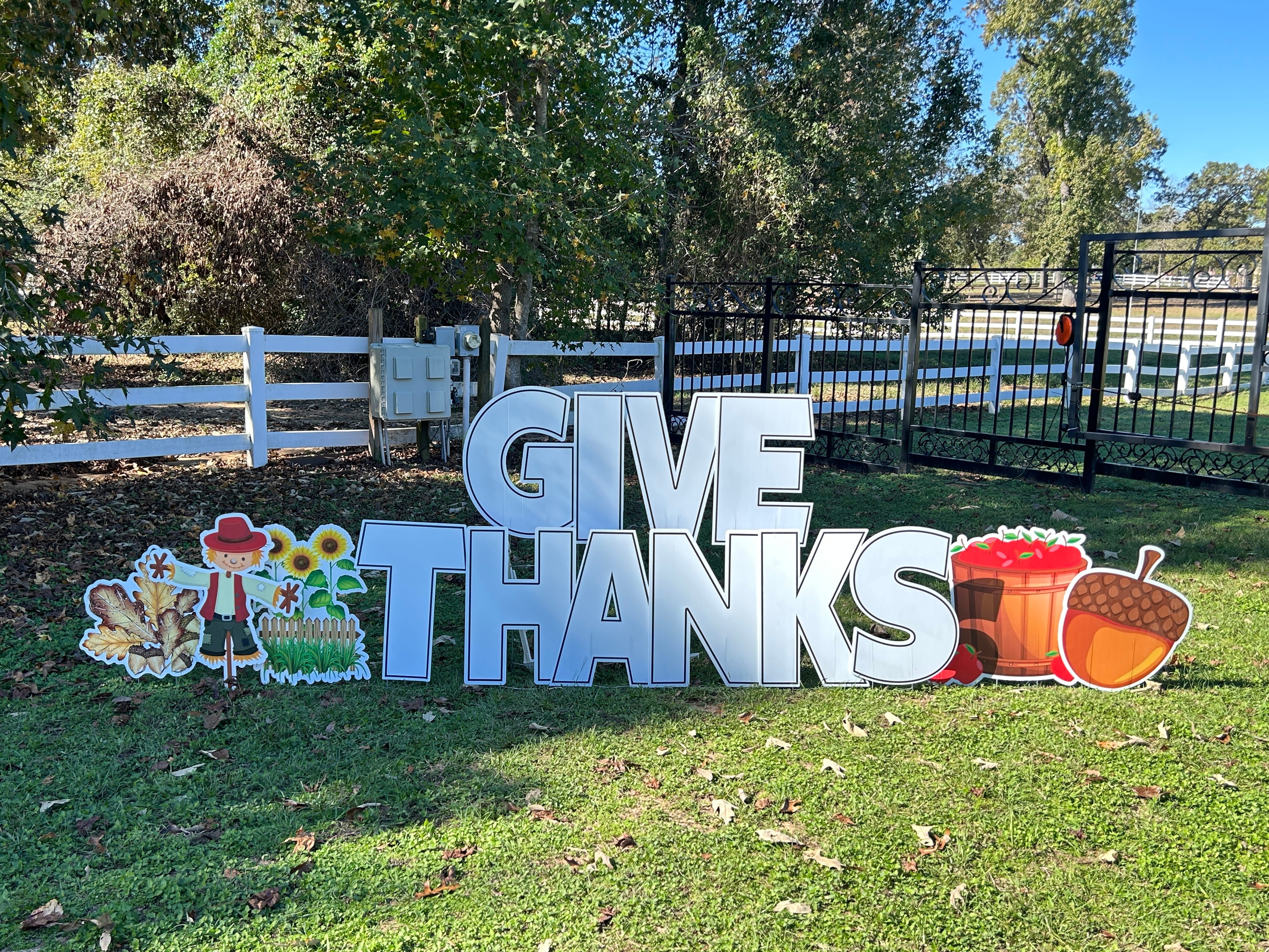 fall festival yard card in The Woodlands, TX