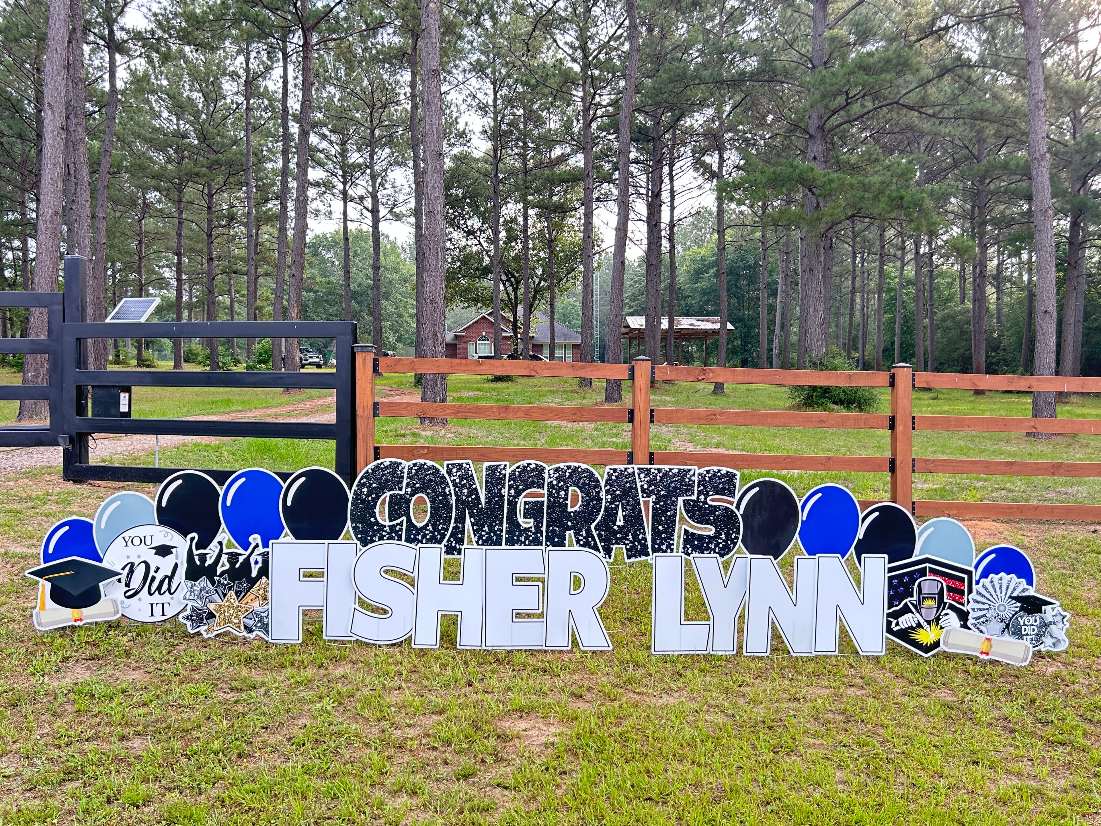 trade school graduation yard sign