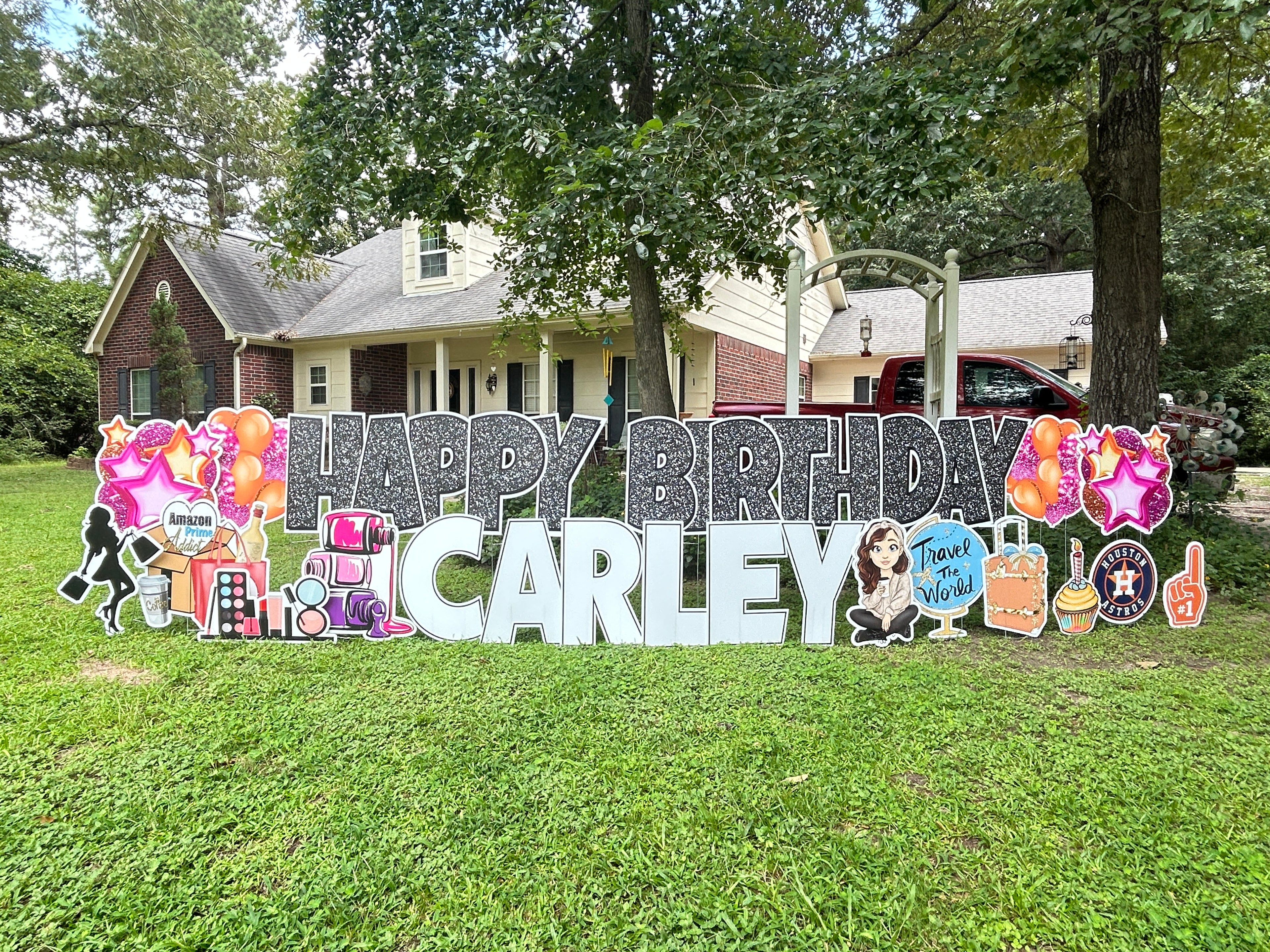 Milestone birthday yard sign with custom phrase