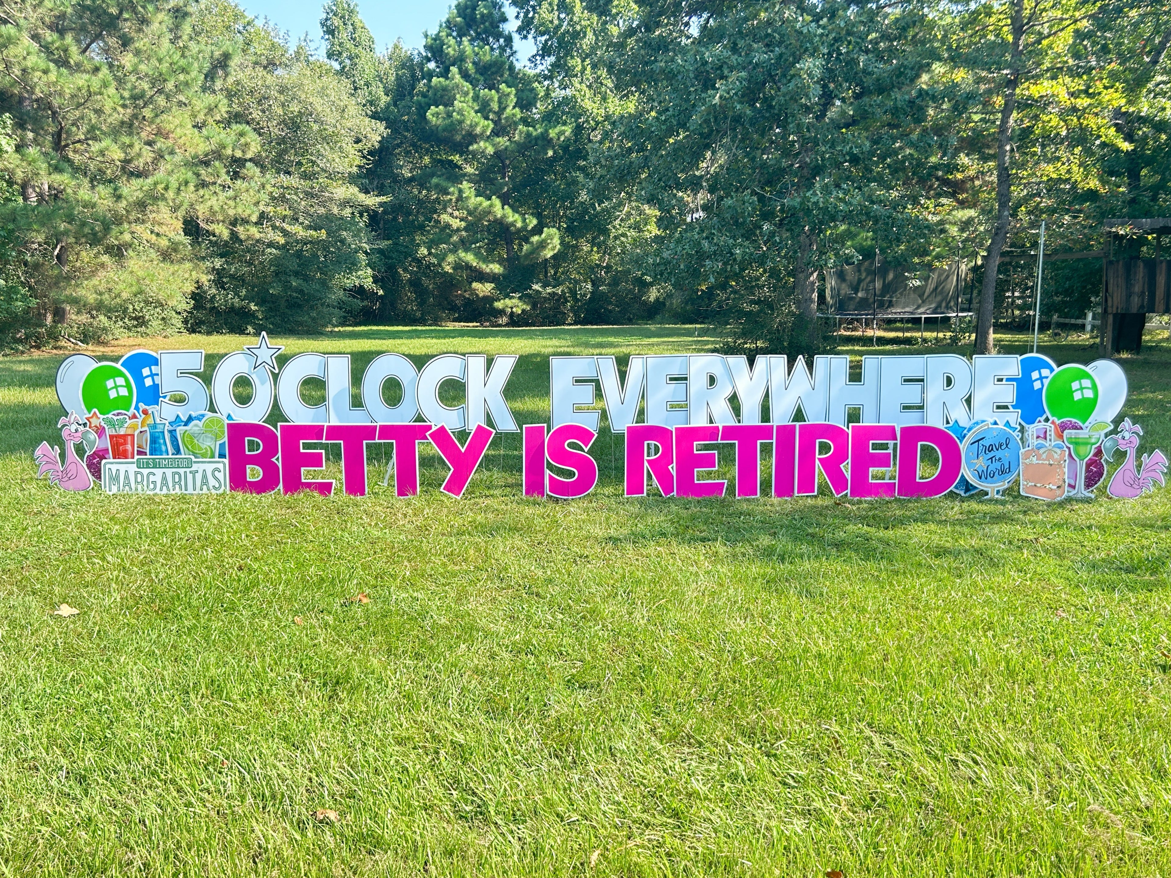 retirement yard card rental in Montgomery, TX