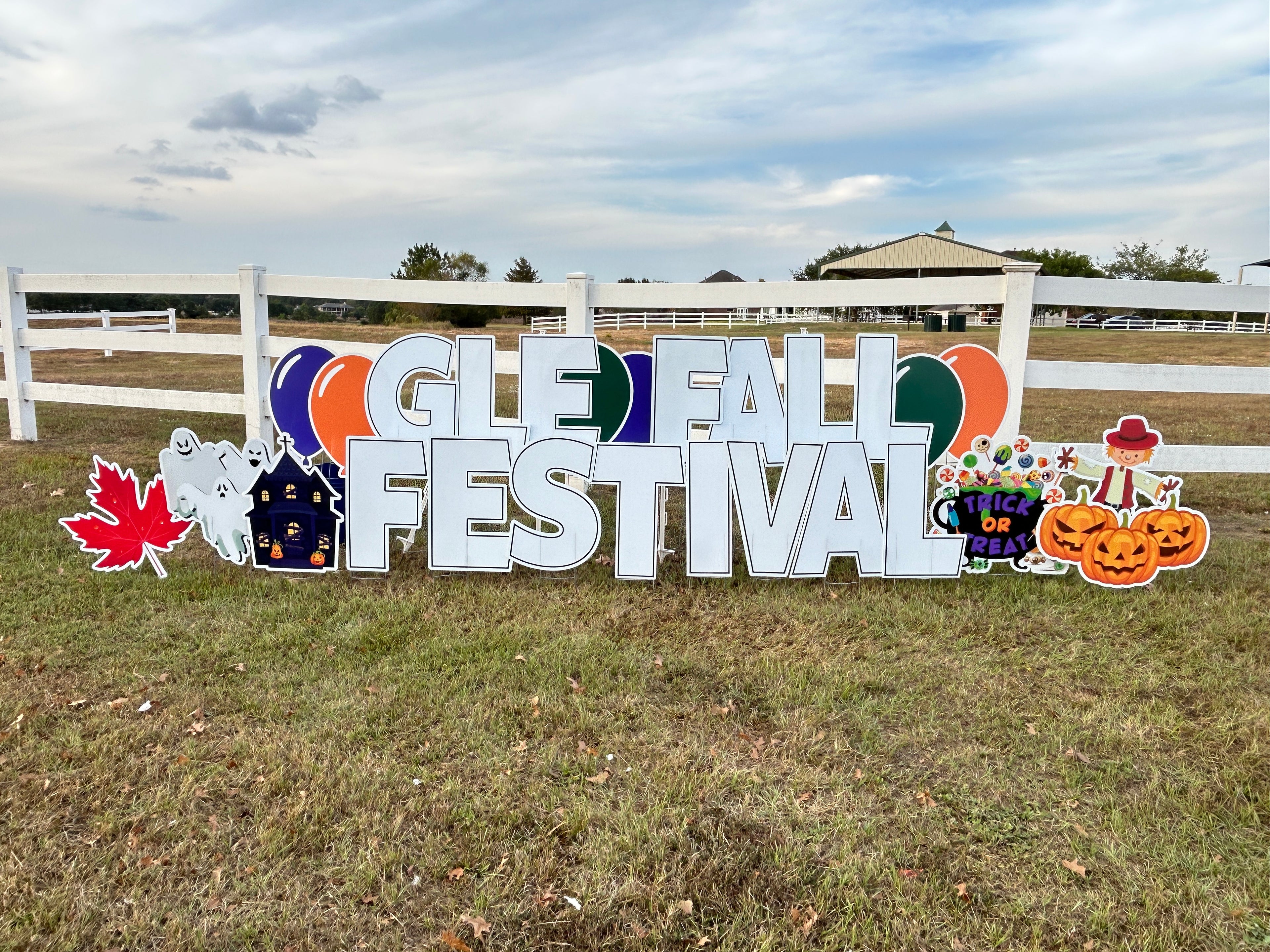 community fall festival yard card rental in Montgomery, TX